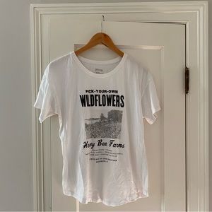 Anthropologie wildflower graphic tee